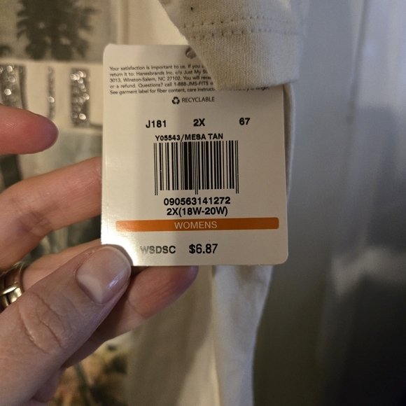 Just My Size 'Hello Beautiful World' tshirt - 2x - Picture 4 of 4